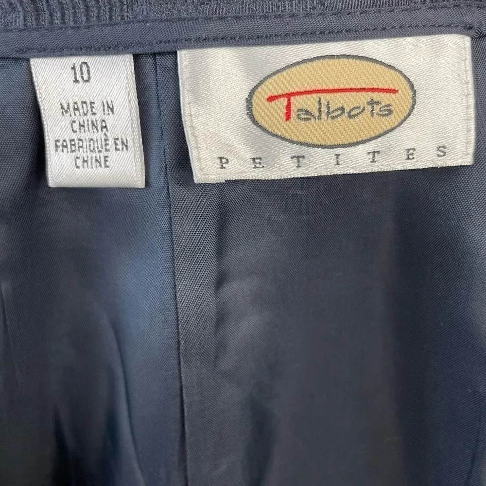 Talbots Petite Black Midi Skirt Size 10 EUC